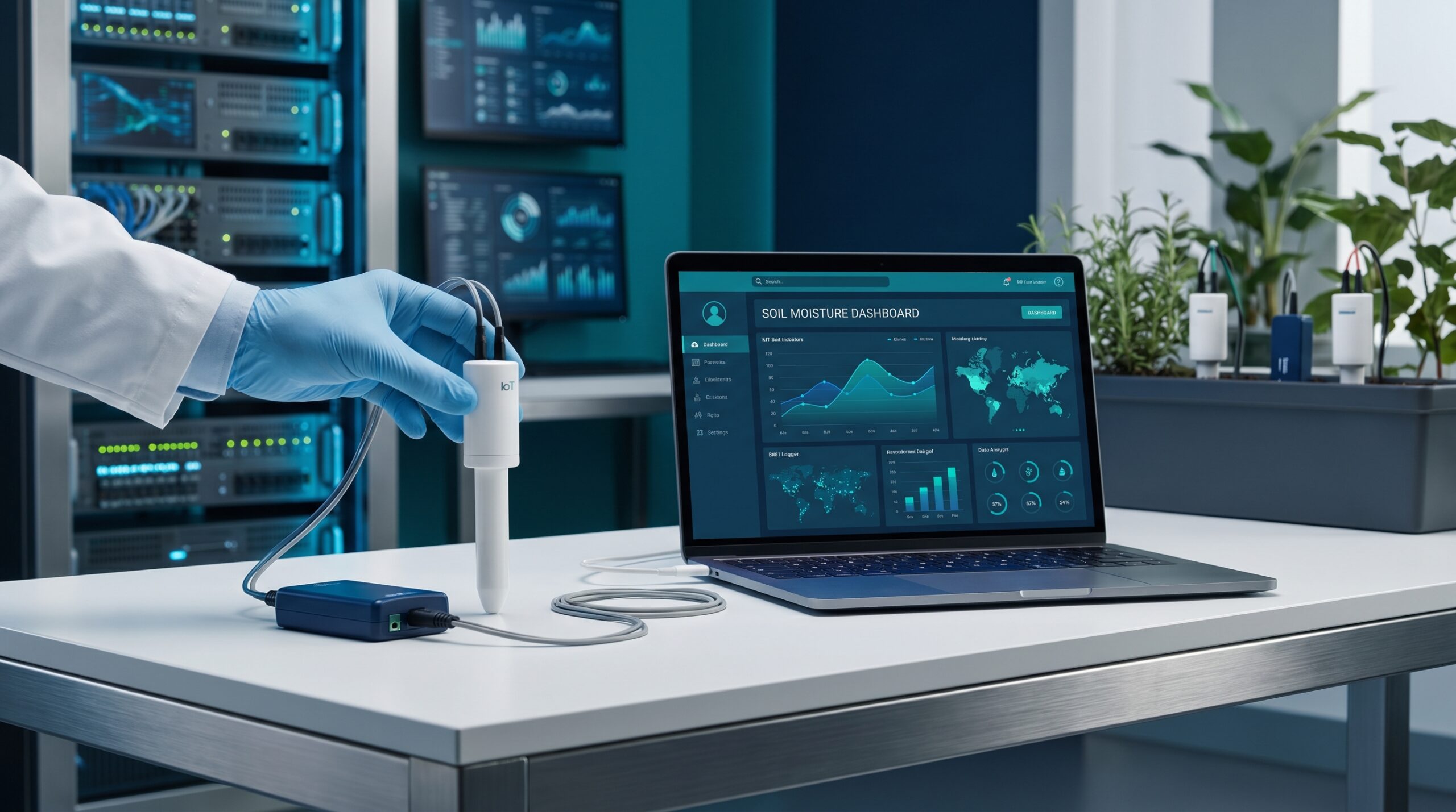 4. Selección y configuración de sensores de humedad del suelo