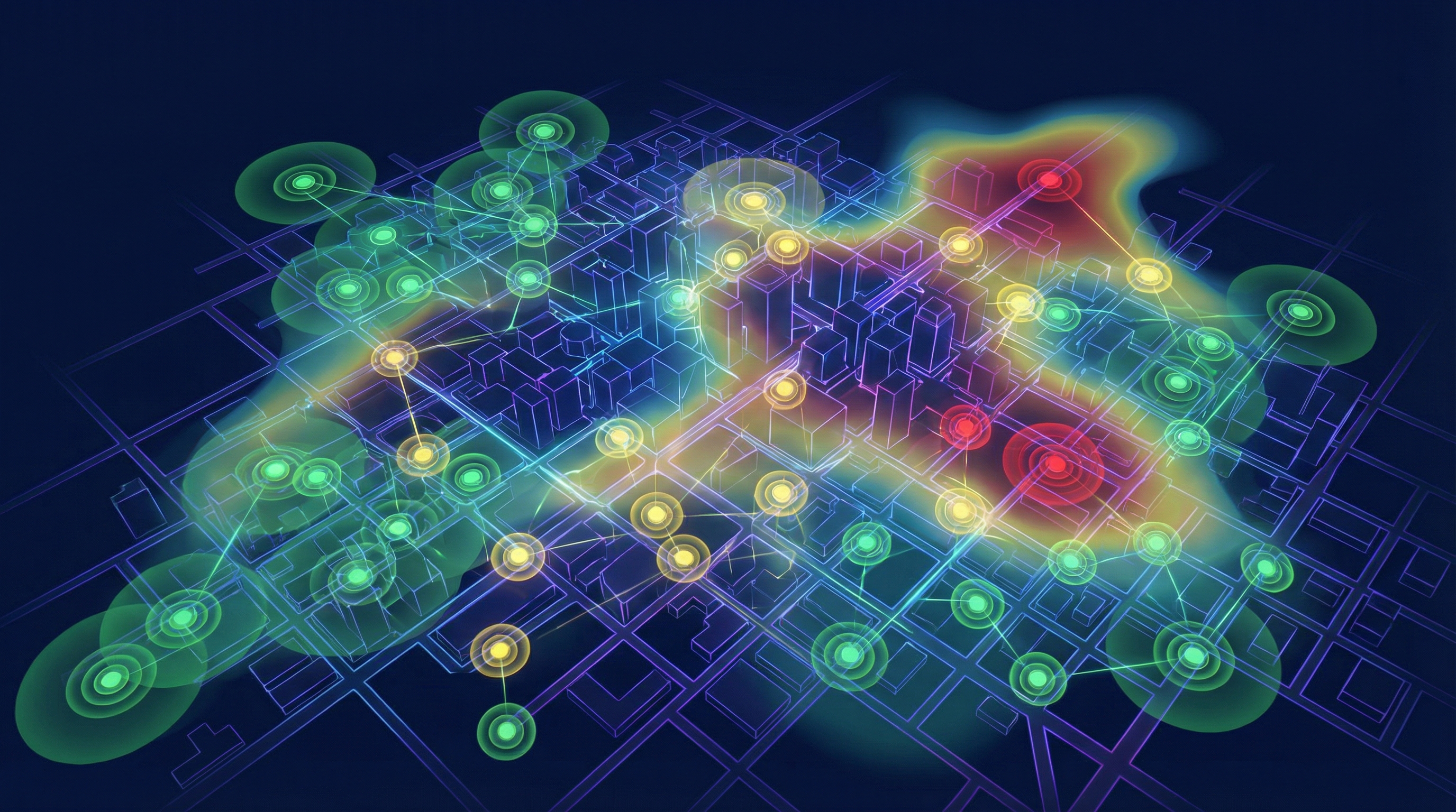 Mapa de calor de calidad del aire con sensores IoT