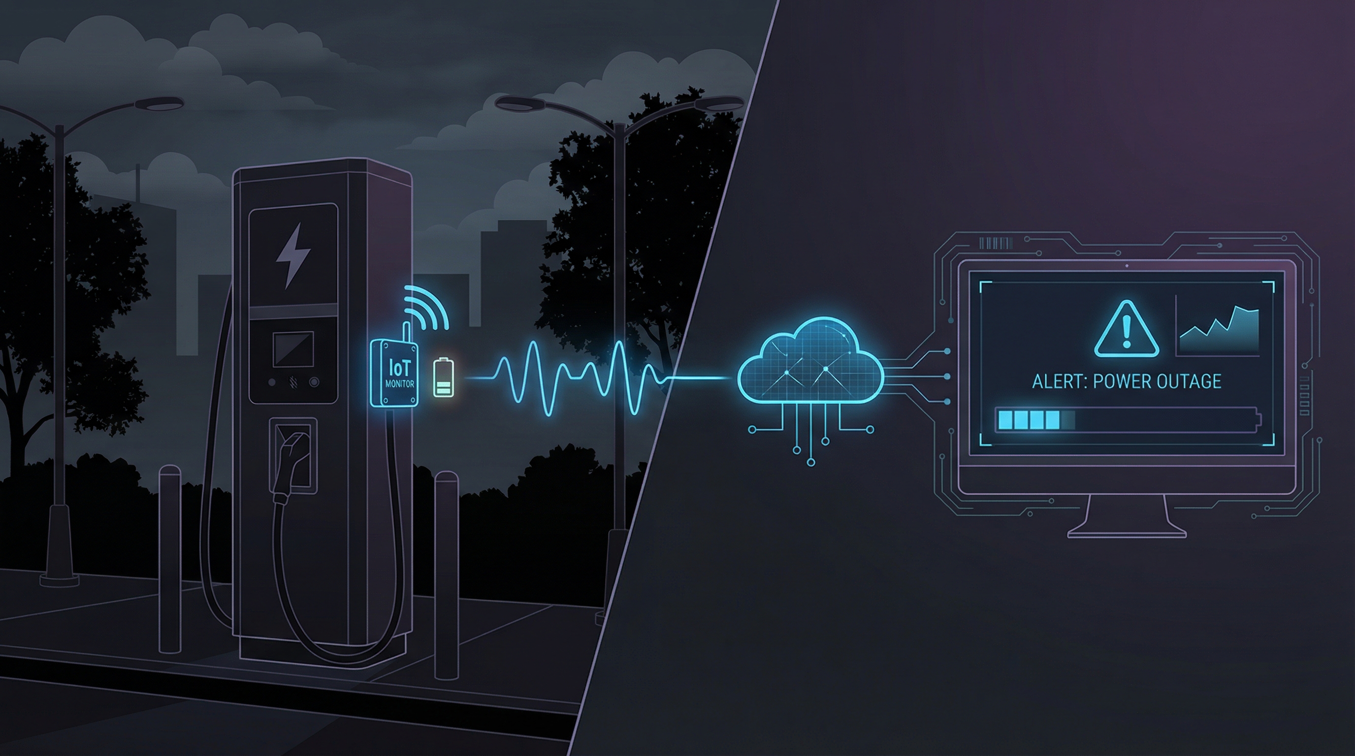 Monitoreo IoT 0G durante corte de energía
