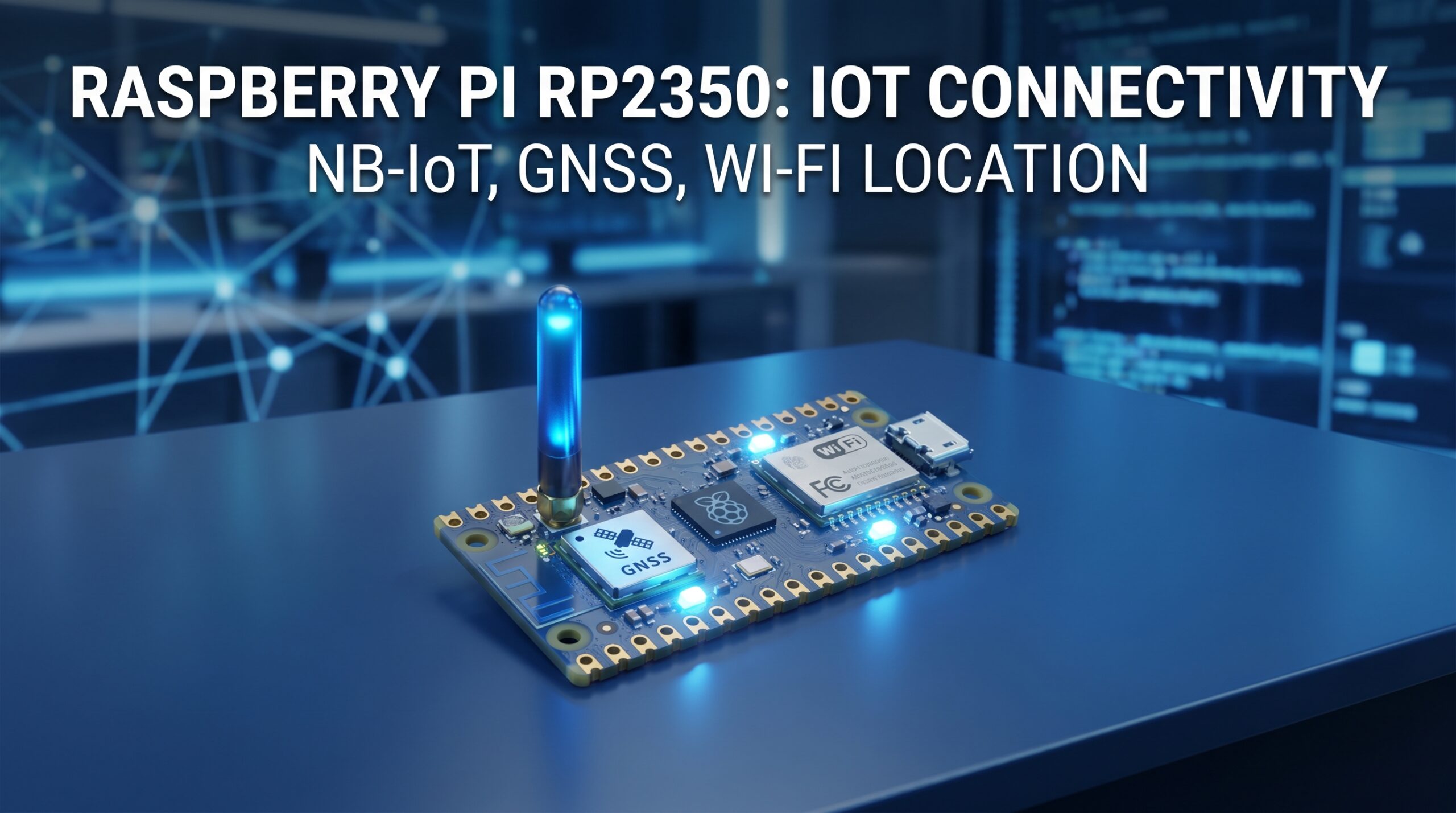 Raspberry Pi RP2350 board offers NB-IoT cellular connectivity, GNSS, and Wi-Fi indoor location