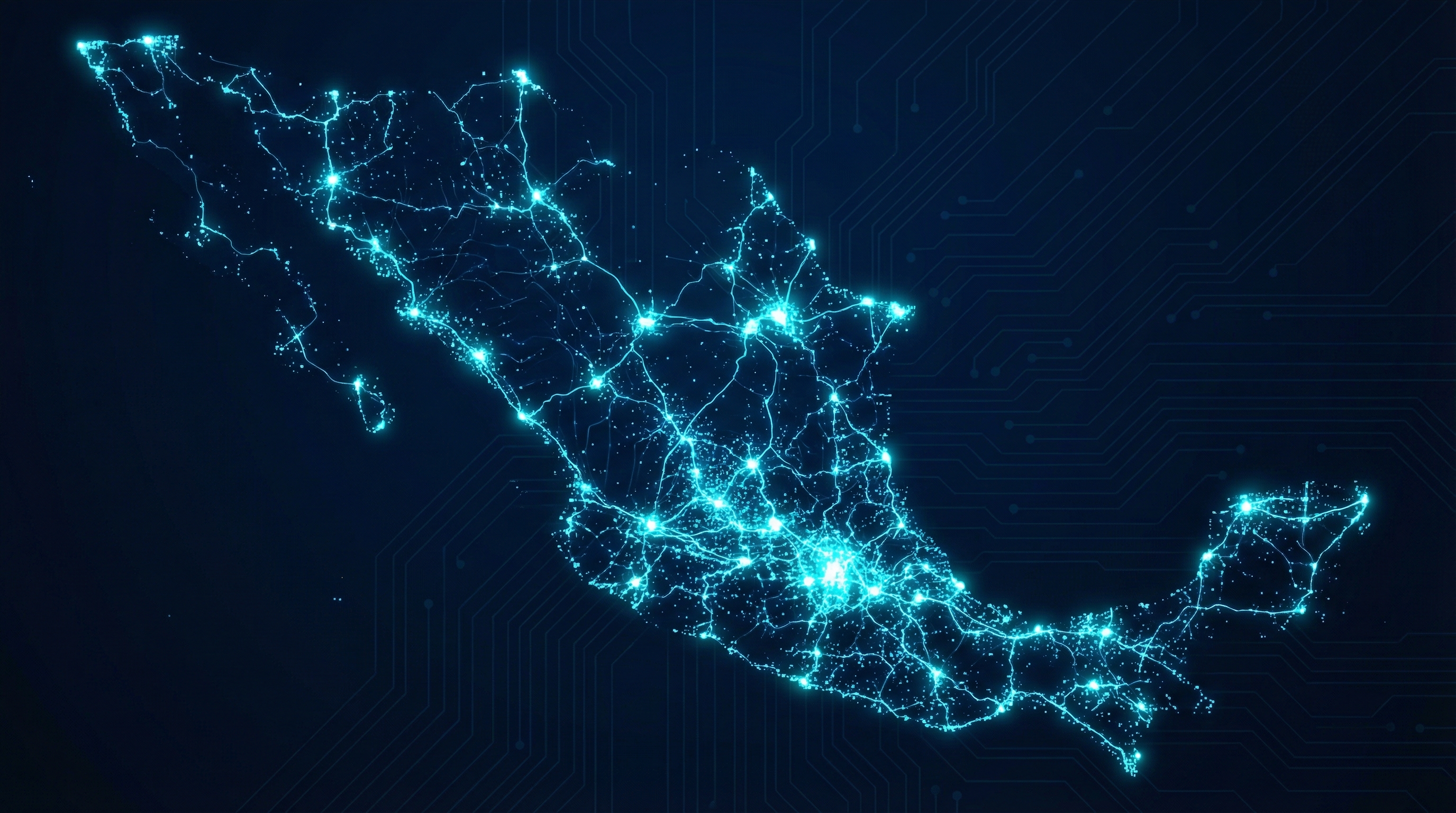 Mapa de M&eacute;xico con m&aacute;s de 500,000 dispositivos IoT conectados a la red 0G