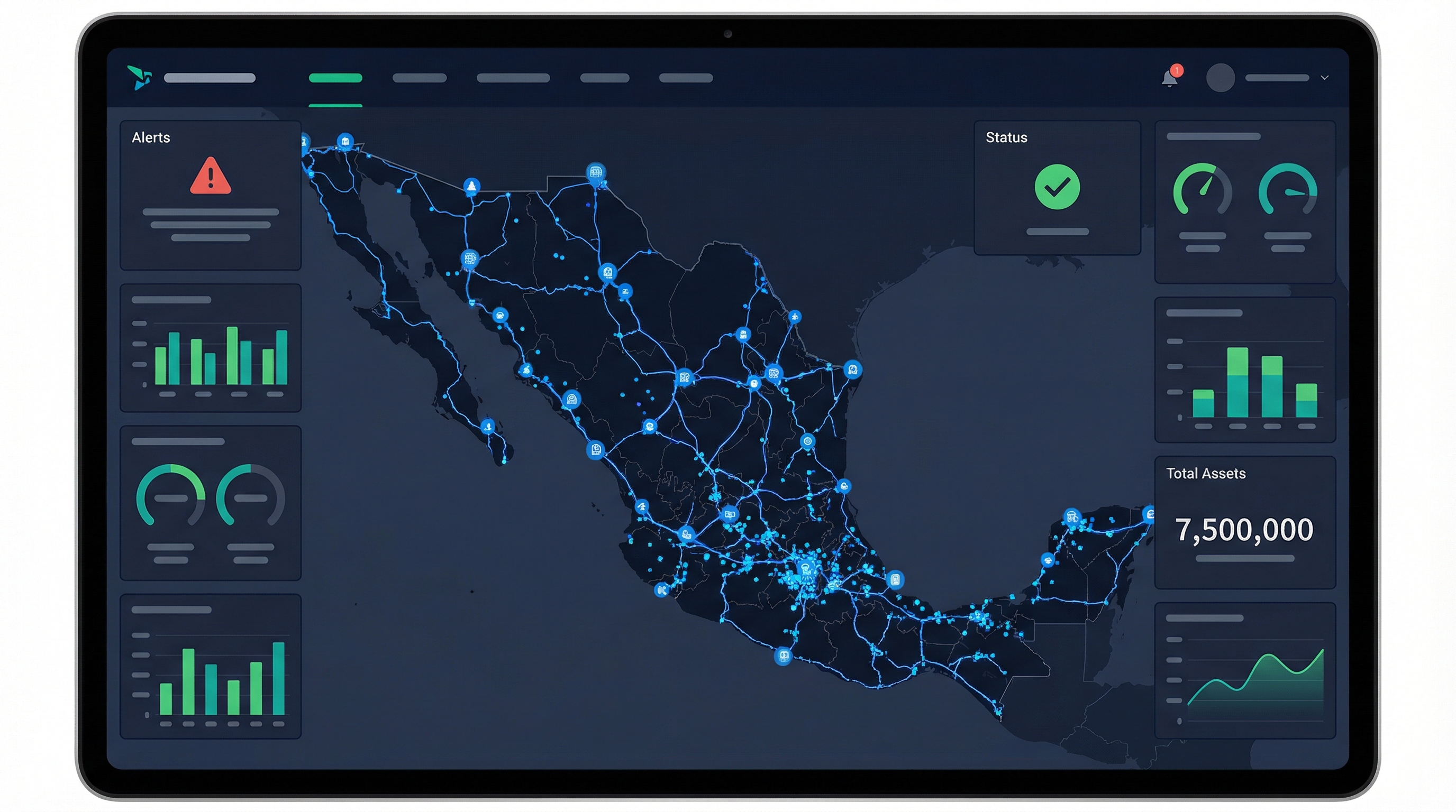 Dashboard de rastreo de activos IoT en tiempo real