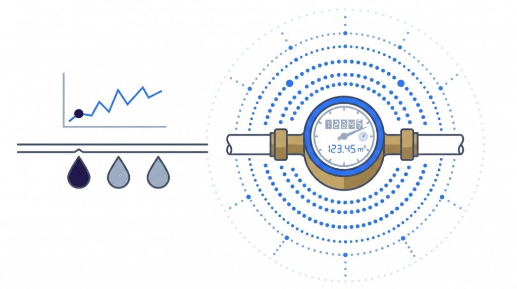 Medición inteligente de agua con IoT — Detección de fugas