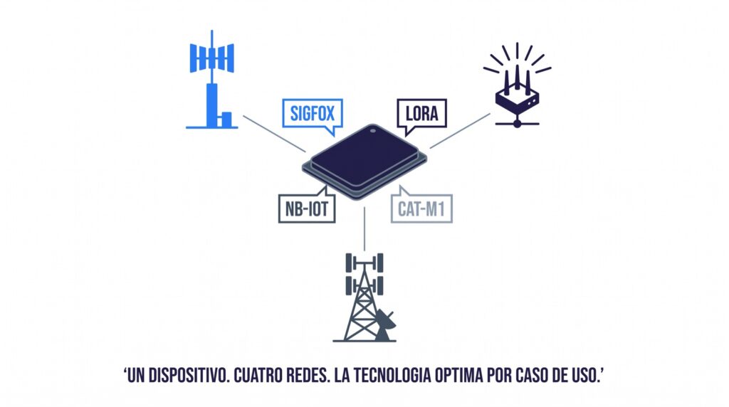 Enfoque multi-tecnología LPWAN — un dispositivo, cuatro redes