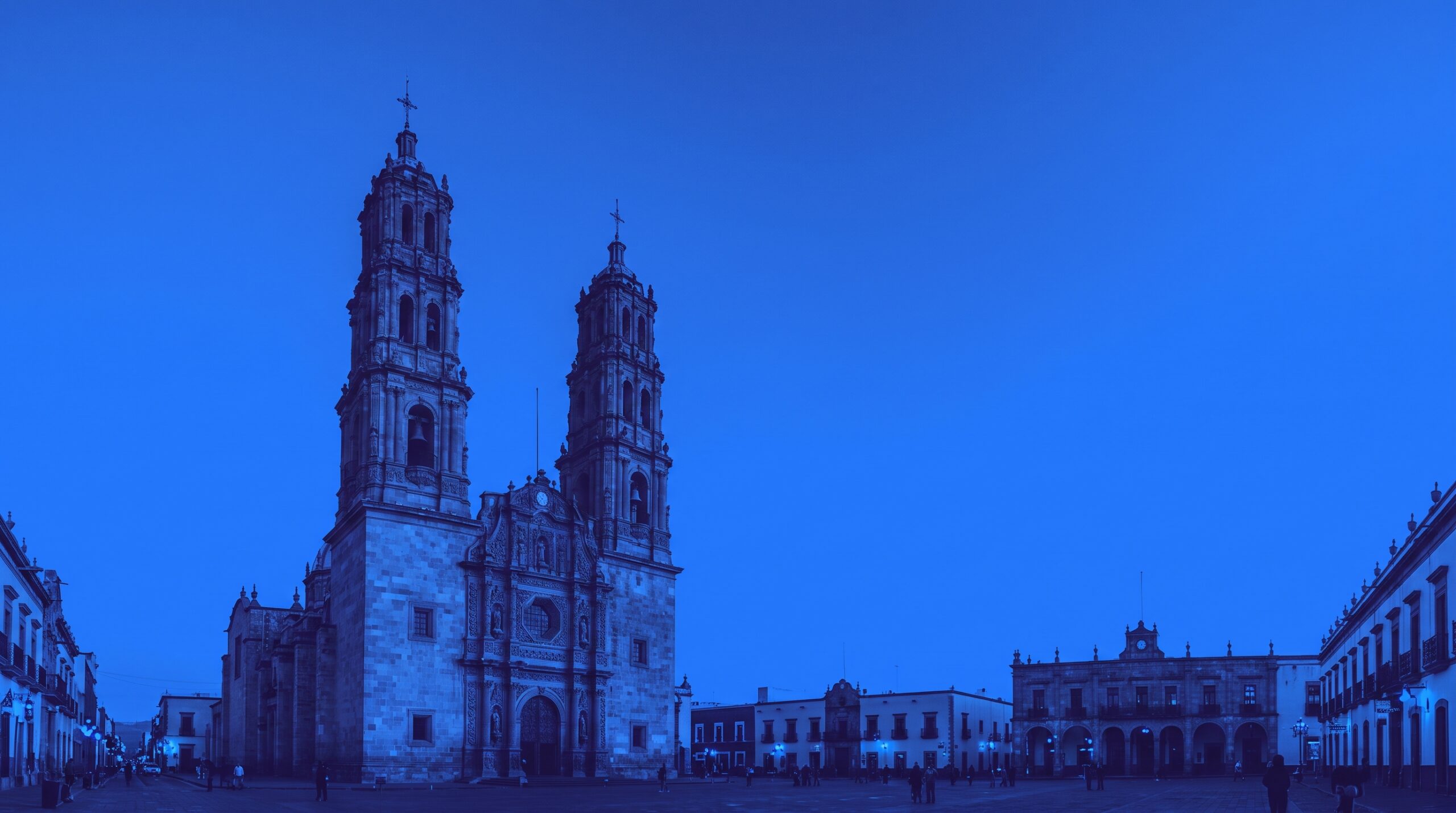 Catedral de Chihuahua en duotono — cobertura de la red 0G en Chihuahua