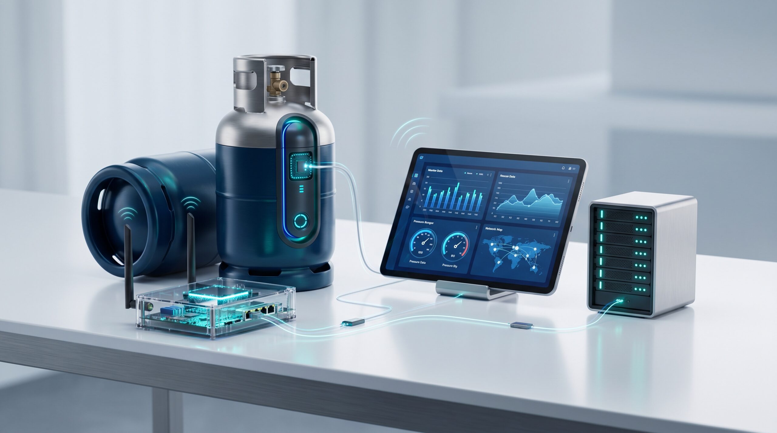 4. Componentes clave del marco IoT para cilindros inteligentes